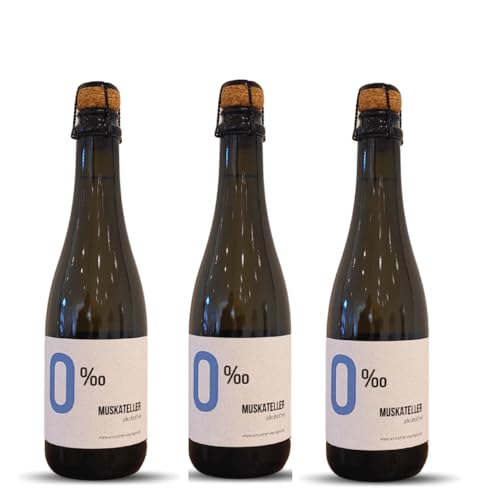 Winzerhof Ebringen 0‰ Muskateller Secco alkoholfrei Weißwein Wein Deutschland inkl. FeinWert E-Book (3 x 0,375 l) von FeinWert