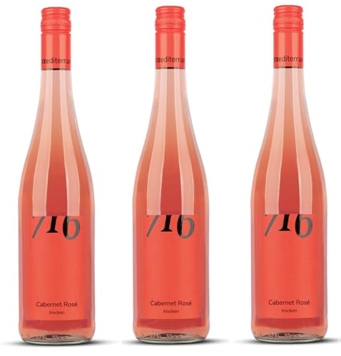 Winzerhof Ebringen Cabernet Cuveé Rosé trocken 716 Roséwein Wein Deutschland inkl. FeinWert E-Book (3 x 0,75 l) von FeinWert