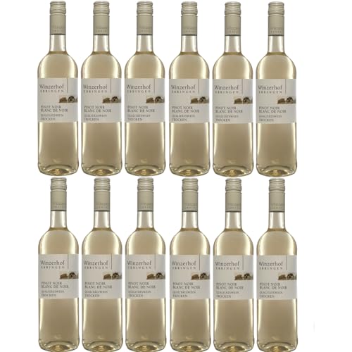 Winzerhof Ebringen Pinot Blanc de Noirs trocken Weißwein Wein Deutschland inkl. FeinWert E-Book (12 x 0,75 l) von FeinWert