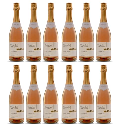 Winzerhof Ebringen Pinot Rosé Sekt b.A. trocken Roséwein Wein Deutschland inkl. FeinWert E-Book (12 x 0,75 l) von FeinWert