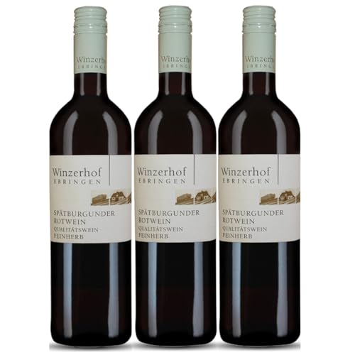 Winzerhof Ebringen Spätburgunder Rotwein feinherb Rotwein Wein Deutschland inkl. FeinWert E-Book (3 x 0,75 l) von FeinWert