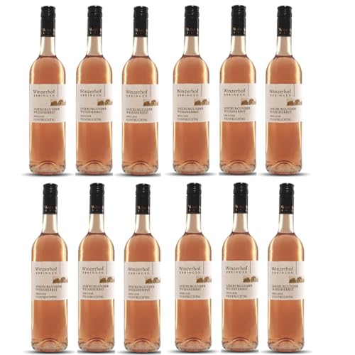 Winzerhof Ebringen Spätburgunder Weißherbst Spätlese feinfruchtig Roséwein Wein Deutschland inkl. FeinWert E-Book (12 x 0,75 l) von FeinWert