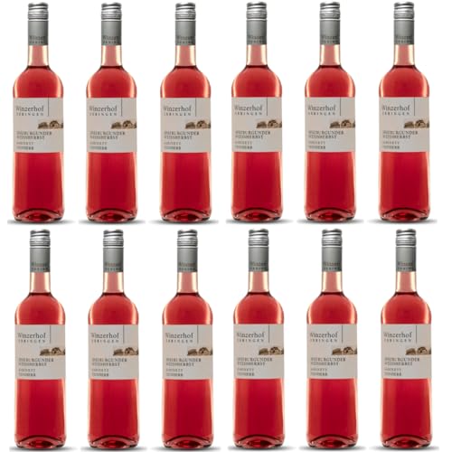 Winzerhof Ebringen Spätburgunder Weißherbst feinherb Roséwein Wein Deutschland inkl. FeinWert E-Book (12 x 0,75 l) von FeinWert