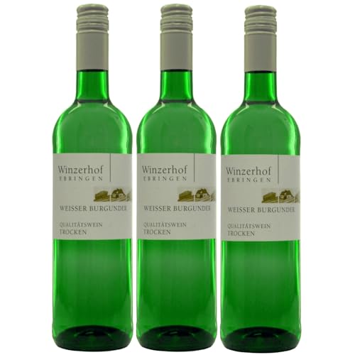 Winzerhof Ebringen Weißer Burgunder trocken Weißwein Wein Deutschland inkl. FeinWert E-Book (3 x 0,75 l) von FeinWert