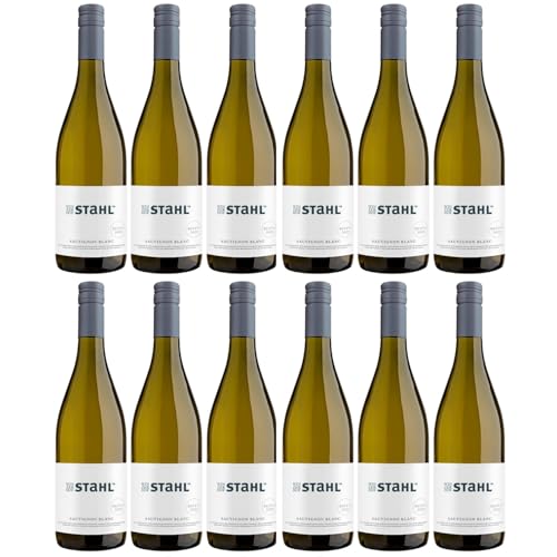 Winzerhof Stahl "Best of" Sauvignon Blanc QBA Weißwein trocken Vegan Franken Deutschland Inkl. FeinWert E-Book (12 x 0,75l) von FeinWert