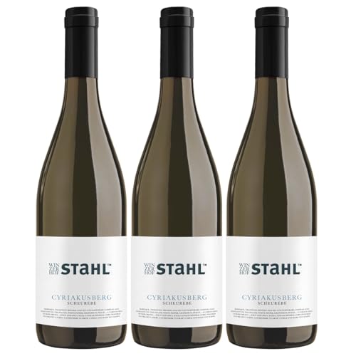 Winzerhof Stahl Cyriakusberg Scheurebe Weißwein trocken Franken Deutschland Inkl. FeinWert E-Book (3 x 0,75l) von FeinWert