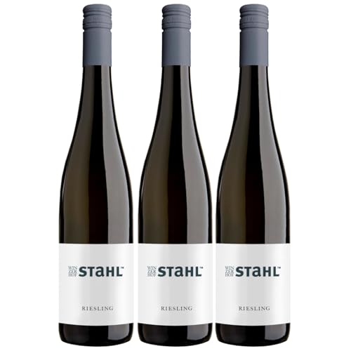Winzerhof Stahl Riesling QBA Weißwein trocken Vegan Franken Deutschland Inkl. FeinWert E-Book (3 x 0,75l) von FeinWert