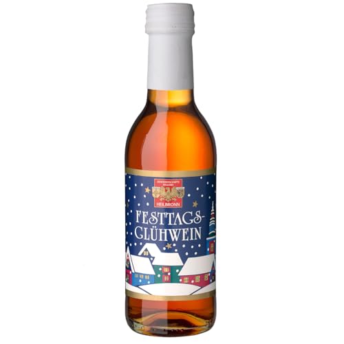 Württemberger Wein Heilbronner Festtagsglühwein kleine Flasche Inkl FeinWert E-Book (1 x 0,25l, Rose) von FeinWert