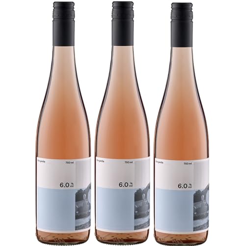 the gentle wine pink low alcohol Roséwein Wein halbtrocken vegan Rheingau Deutschland inkl. FeinWert E-Book (3 x 0,75 l) von FeinWert