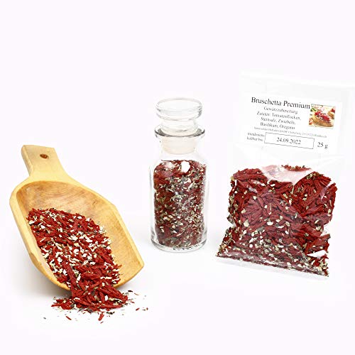 Bruschetta Premium, Bruschetta Mischung, Bruschetta Gewürzmischung, Bruschetta Classico, Bruschetta Mix für Bruschetta Brot Gewürz & Bruschetta Aufstrich, 25g Bruschetta Premium, Bruschetta Mischung, Bruschetta Gewürzmischung, Bruschetta Classico, Bruschetta Mix für Bruschetta Brot Gewürz & Bruschetta Aufstrich, 25g von Feine Würze