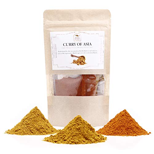 Curry of the Asia | exotisches Curry-Set für Curry-Rezepte aus Asien | zum Grillen, Braten & Kochen |Premium-Qualität | Geschenkverpackung| glutenfrei, 75g von Feine Würze