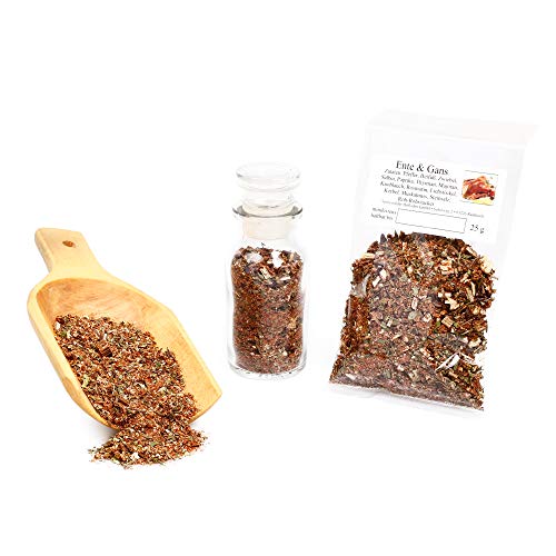 Ente und Gans Gewürzmischung zum Braten Gewürz ohne Geschmacksverstärker, Geflügelgewürz, Wildgewürz, Fleischgewürz, glutenfrei, 25g Ente und Gans Gewürzmischung zum Braten Gewürz ohne Geschmacksverstärker, Geflügelgewürz, Wildgewürz, Fleischgewürz, glutenfrei, 25g von FOXCUP