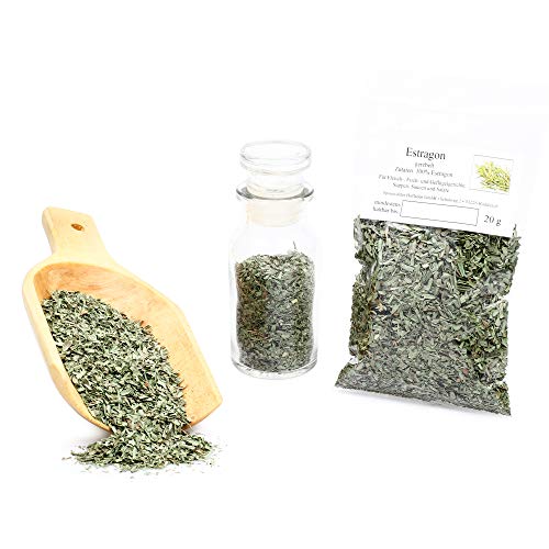 Estragon gerebelt, Estragonblätter, Estragon Gewürz, Tarragon Leaves, Dragon Heel, Kräuter Estragon, 20g Estragon gerebelt, Estragonblätter, Estragon Gewürz, Tarragon Leaves, Dragon Heel, Kräuter Estragon, 20g von Feine Würze