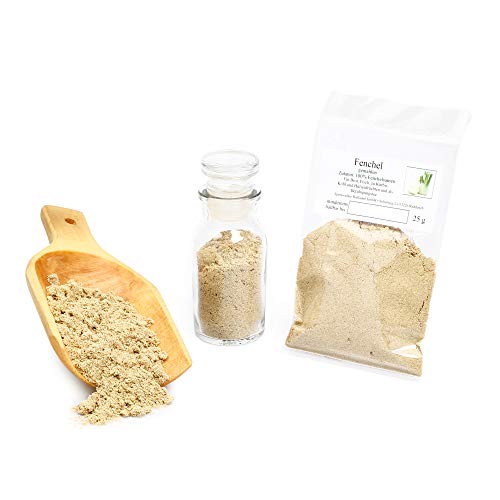 Fenchel, gemahlen, Premium-Qualität, Kräuter getrocknet, Fenchelsamen, Backgewürze, Backzutaten, Brotgewürz, Naturgewürz, Fencheltee, glutenfrei, 25g von Feine Würze