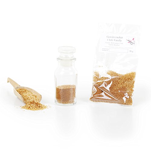 Gewürzzucker Chili Vanille, Eis Topping mal anders, Chilizucker, Backgewürz, Backzutaten, Dekorgewürz, Smoothie Zutaten, laktosefrei, glutenfrei, 20g Gewürzzucker Chili Vanille, Eis Topping mal anders, Chilizucker, Backgewürz, Backzutaten, Dekorgewürz, Smoothie Zutaten, laktosefrei, glutenfrei, 20g von Feine Würze