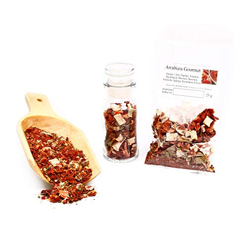 Gourmet Arrabiata Gewürzmischung italienische Kräuter, Pasta Gewürz, Salatgewürz mediterrane Kräutermischung, Pizzagewürz, glutenfrei, 25g Gourmet Arrabiata Gewürzmischung italienische Kräuter, Pasta Gewürz, Salatgewürz mediterrane Kräutermischung, Pizzagewürz, glutenfrei, 25g von Feine Würze
