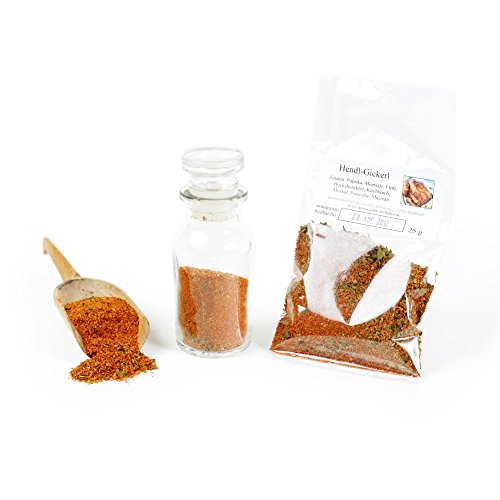 Hendl Gickerl, Brathähnchen Gewürzmischung, Barbecue Hähnchen Gewürz, BBQ Rub Chicken Marinade, Grillgewürz, Würzsalz, glutenfrei, 25g von Feine Würze