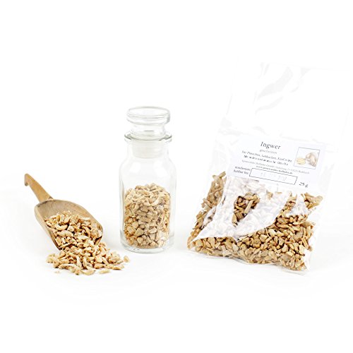Ingwer geschnitten, Ingwerwurzel geschnitten getrocknet, Ginger, Ingwertee, Backzutaten, glutenfrei, 25g Ingwer geschnitten, Ingwerwurzel geschnitten getrocknet, Ginger, Ingwertee, Backzutaten, glutenfrei, 25g von Feine Würze