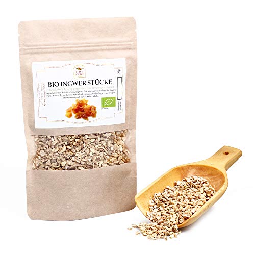 Ingwer getrocknet Bio |Ingwerstücke zum Backen, Kochen und Knabbern | Trockenfrüchte ohne Schwefel | 100g Ingwer getrocknet Bio |Ingwerstücke zum Backen, Kochen und Knabbern | Trockenfrüchte ohne Schwefel | 100g von Feine Würze