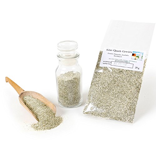 Käse Quark Gewürzmischung ohne Zusätze, Quark-Gewürz für Kartoffelsalat und Pellkartoffel mit Leinöl, Tzazikigewürz, Premium-Qualität, glutenfrei, 25g Käse Quark Gewürzmischung ohne Zusätze, Quark-Gewürz für Kartoffelsalat und Pellkartoffel mit Leinöl, Tzazikigewürz, Premium-Qualität, glutenfrei, 25g von Feine Würze