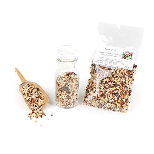 Nam Prik Thai Gewürze, Asia Gourmet Würzmischung asiatisch für Chilipaste, Fisch- und Bratengewürz Premium-Qualität, Suppen & Saucen, glutenfrei, 25g Nam Prik Thai Gewürze, Asia Gourmet Würzmischung asiatisch für Chilipaste, Fisch- und Bratengewürz Premium-Qualität, Suppen & Saucen, glutenfrei, 25g von Feine Würze