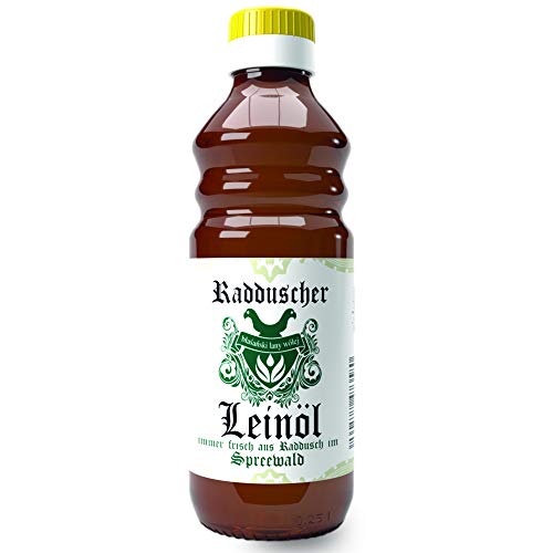 Original Radduscher Leinöl aus dem Spreewald Dorf Raddusch kaltgepresst, ungefiltert 100% naturrein und naturbelassen Leinsamenöl Omega 3 vegan reines Naturprodukt aus dem Spreewald (250 ml) von Duuous
