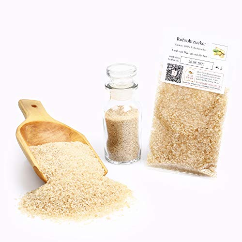 Roh-Rohrzucker braun, Rohrzucker geräuchert für BBQ Rub & BBQ Sauce, Backzutaten, vegan Gewürze glutenfrei, 40g Roh-Rohrzucker braun, Rohrzucker geräuchert für BBQ Rub & BBQ Sauce, Backzutaten, vegan Gewürze glutenfrei, 40g von Feine Würze