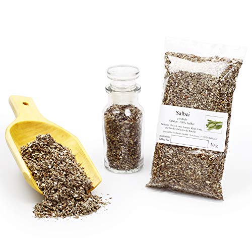 Salbei gerebelt Kräuter getrocknet Deutsche Ernte Universalkraut Premium-Qualität, Naturprodukt Salbeiblätter geschnitten, Sage, glutenfrei, 30g Salbei gerebelt Kräuter getrocknet Deutsche Ernte Universalkraut Premium-Qualität, Naturprodukt Salbeiblätter geschnitten, Sage, glutenfrei, 30g von Feine Würze