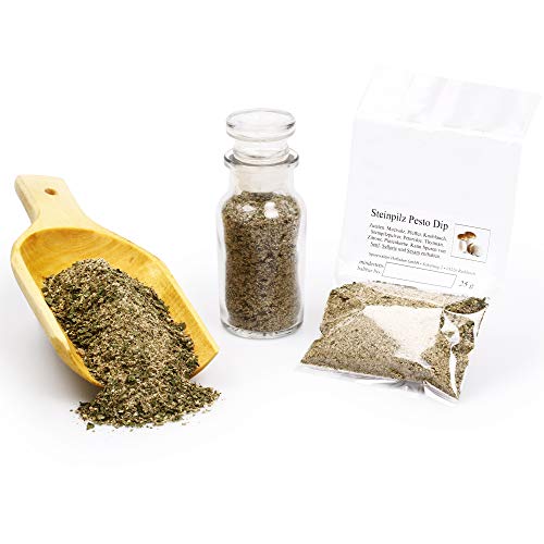 Steinpilz Pesto Dip Gewürzmischung ohne Zusätze, naturbelassen in Spitzenqualität, glutenfrei und laktosefrei, 25g Steinpilz Pesto Dip Gewürzmischung ohne Zusätze, naturbelassen in Spitzenqualität, glutenfrei und laktosefrei, 25g von Feine Würze