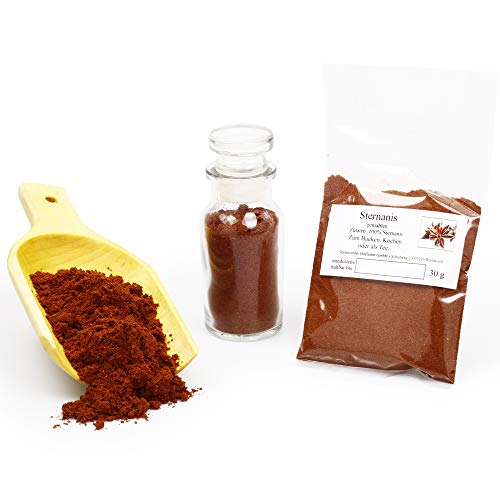 Sternanis gemahlen, Star Anise, Weihnachtsgewürze, Backzutaten, Einlegegewürz glutenfrei, 30g Sternanis gemahlen, Star Anise, Weihnachtsgewürze, Backzutaten, Einlegegewürz glutenfrei, 30g von FOXCUP