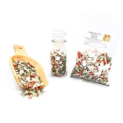Suppengewürz Spezial, Karotten Gewürzmischung, Suppen Gewürz, Suppengrün, Liebstöckel, Gewürzsalz, Salatgewürz, Dip Gewürz, Gemüse Rub, 25g Suppengewürz Spezial, Karotten Gewürzmischung, Suppen Gewürz, Suppengrün, Liebstöckel, Gewürzsalz, Salatgewürz, Dip Gewürz, Gemüse Rub, 25g von Feine Würze