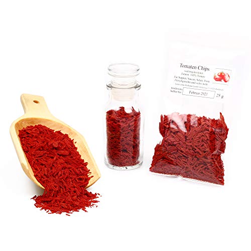Tomaten Chips walzengetrocknet | Pastagewürz und Gewürz für Fleisch, Dipps, Sauce, Suppe und Salat| glutenfrei | 25g Tomaten Chips walzengetrocknet | Pastagewürz und Gewürz für Fleisch, Dipps, Sauce, Suppe und Salat| glutenfrei | 25g von Feine Würze