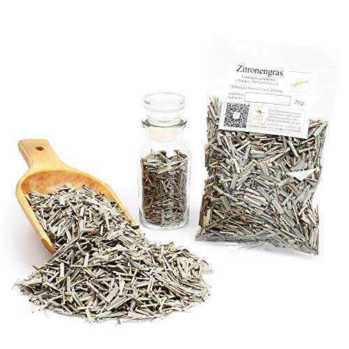 Zitronengras getrocknet, Lemongras geschnitten, Tofugewürz, Wok Asia Gourmet Gewürz, Thai lemongrass cut, Backzutaten, Universalgewürz glutenfrei, 20g von Feine Würze