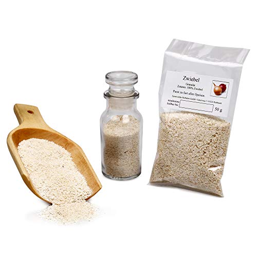 Zwiebelgranulat, Zwiebel getrocknet, Zwiebel Gewürz ohne Geschmacksverstärker, Zwiebelpulver granuliert, glutenfrei, 50g Zwiebelgranulat, Zwiebel getrocknet, Zwiebel Gewürz ohne Geschmacksverstärker, Zwiebelpulver granuliert, glutenfrei, 50g von Feine Würze