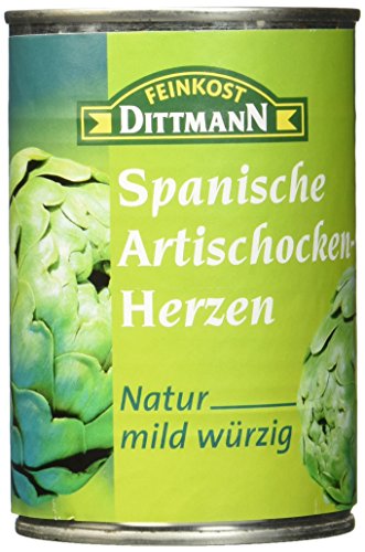 Feinkost Dittmann Spanische Artischocken-Herzen Natur 1x 390g (240g Abtropfgewicht) von Feinkost Dittmann
