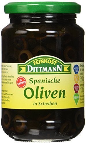 Feinkost Dittmann Geschwärzte Oliven in Scheiben, 3er Pack (3 x 350 g) von Feinkost Dittmann
