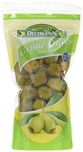 Feinkost Dittmann Grüne Oliven ohne Stein, 10er Pack (10 x 270 g) von Feinkost Dittmann