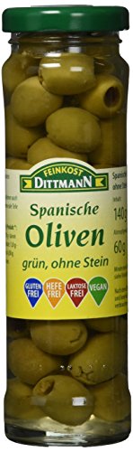 Feinkost Dittmann Grüne Oliven ohne Stein (1 x 140 g) von Feinkost Dittmann