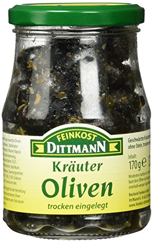 Feinkost Dittmann Kräuter-Oliven trocken eingelegt (1 x 170 g) von Feinkost Dittmann