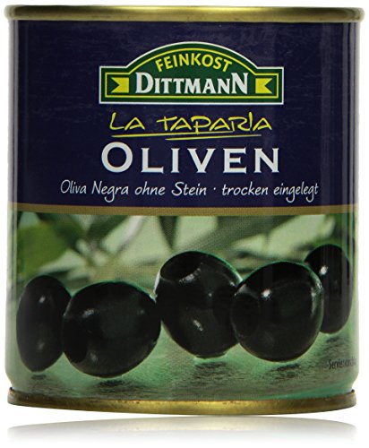 Feinkost Dittmann Oliven Schwarz Trocken ohne Stein, 85 g (85 g (1er Pack)) Feinkost Dittmann Oliven Schwarz Trocken ohne Stein, 85 g (85 g (1er Pack)) von Feinkost Dittmann