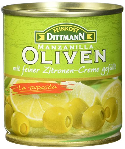 Feinkost Dittmann Oliven gefüllt mit Lemoncreme, 8er Pack (8 x 85 g) von Feinkost Dittmann
