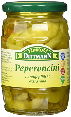 Feinkost Dittmann Peperoncini Extra Mild, 6er Pack (6 x 160 g) von Feinkost Dittmann