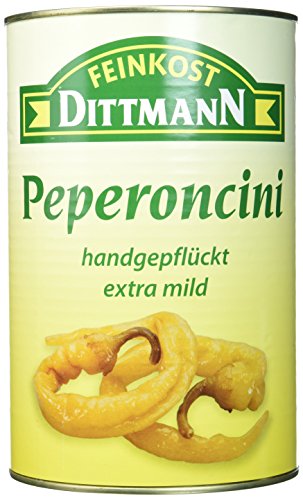 Feinkost Dittmann Peperoncini handgepflückt extra-mild, 1er Pack (1 x 3.6 kg) von Feinkost Dittmann