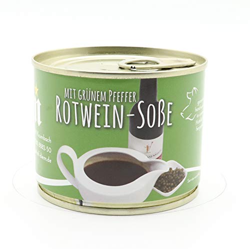 Diem Rotwein Pfeffer Soße 200g Dose / für Pfeffersteak / mit Grünem Pfeffer - Feinkost Konserve - Langes MHD Diem Rotwein Pfeffer Soße 200g Dose / für Pfeffersteak / mit Grünem Pfeffer - Feinkost Konserve - Langes MHD von Feinkost Metzgerei Diem
