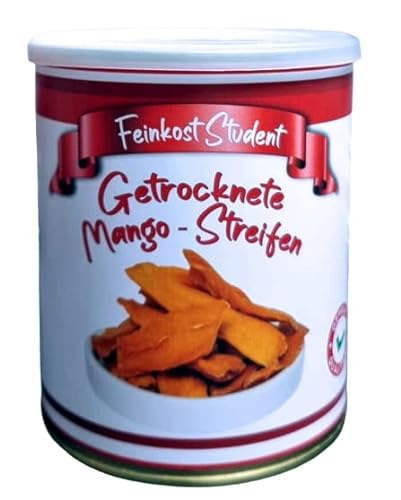 Getrocknete Mango-Streifen/Ohne Schwefel / 300 GR/ 100% Natur Trockenfrüchte/Ohne Zuckerzusatz/Ohne Schwefel ohne Zusatzstoffe/von Feinkost Student von Feinkost Student
