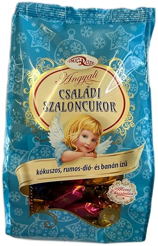 Angyali szaloncukor - kék (BlaueVerpackung) - 300 g (rumos-dió-, banán-, kókusz ízű) Microse Kft. von Feinkost-aus-Ungarn.de Import - Vertrieb und Grosshandel
