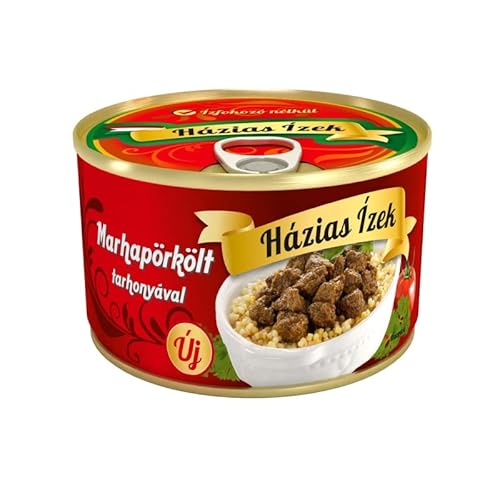 Rindsgulasch mit Eiergraupen / Marhapörkölt tarhonyával 400g - Orig. aus Ungarn von Feinkost-aus-Ungarn.de Import - Vertrieb und Grosshandel