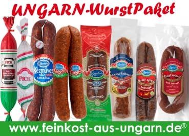 Ungarn Wurst-Paket Groß, 8 verschiende Sorten Ungarische Salami,Kolbasz Ungarn Wurst-Paket Groß, 8 verschiende Sorten Ungarische Salami,Kolbasz von Feinkost-aus-Ungarn.de