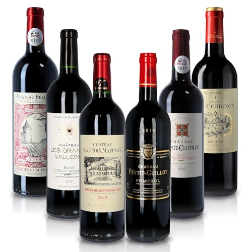 Feinste Weine - 88-92 Pts-Bordeaux Weinselektion - 6 ausgezeichnete Rotweine - 88 Punkte und mehr von Feinste Weine
