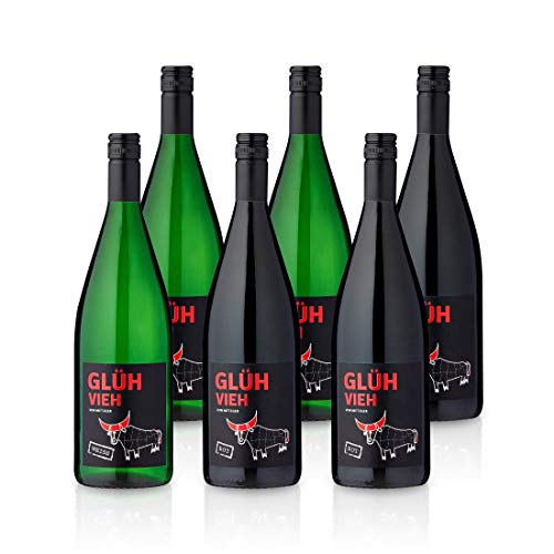 Feinste Weine GLÜHVIEH Glühwein Probierpaket Rot & Weiß - Weingut Metzger (6x 1L) von Feinste Weine